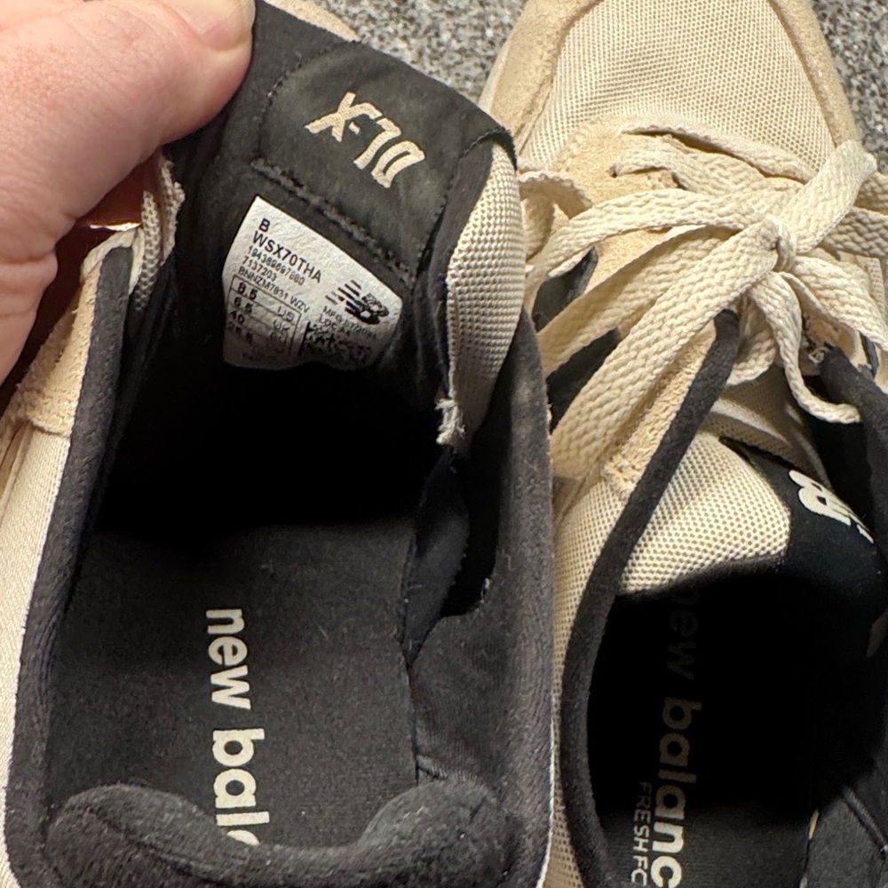New Balance Fresh Foam X-70 Women’s Cream and Black Sneakers - Picture 2 of 5